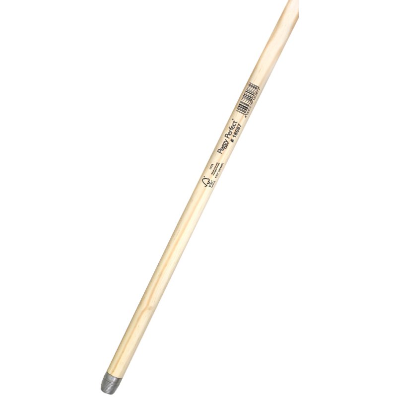 Peggy Perfect bezemsteel hout met schroefdraad 140 cm