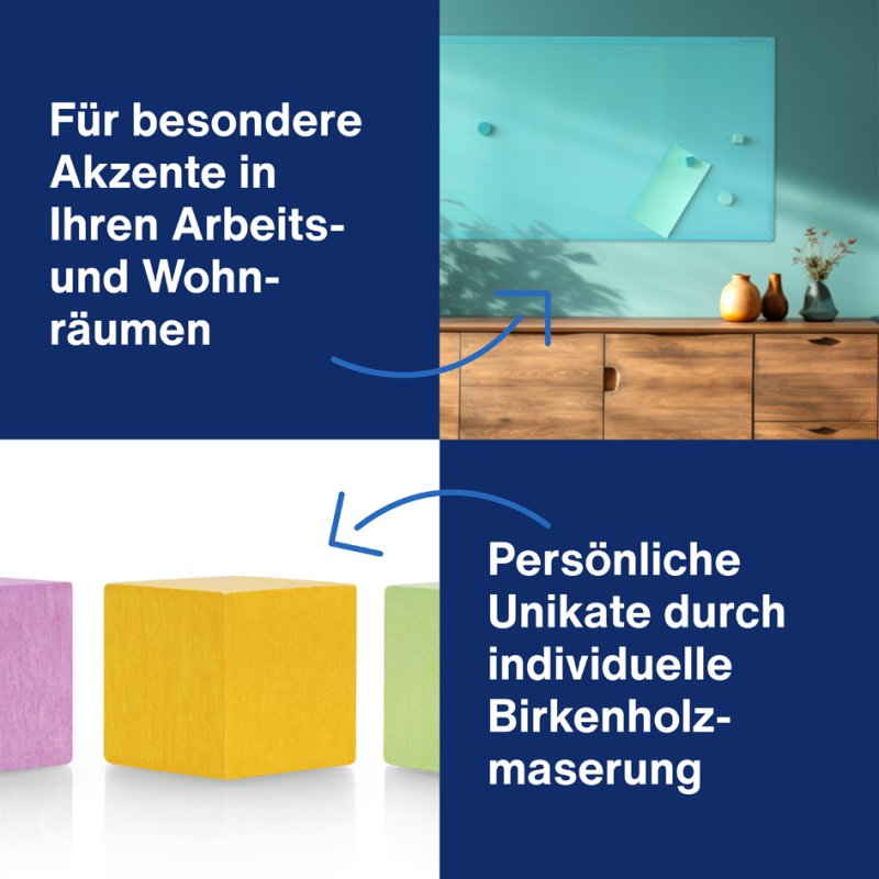 Magnetoplan neodymium magneten Wood Series kubus, gekleurd