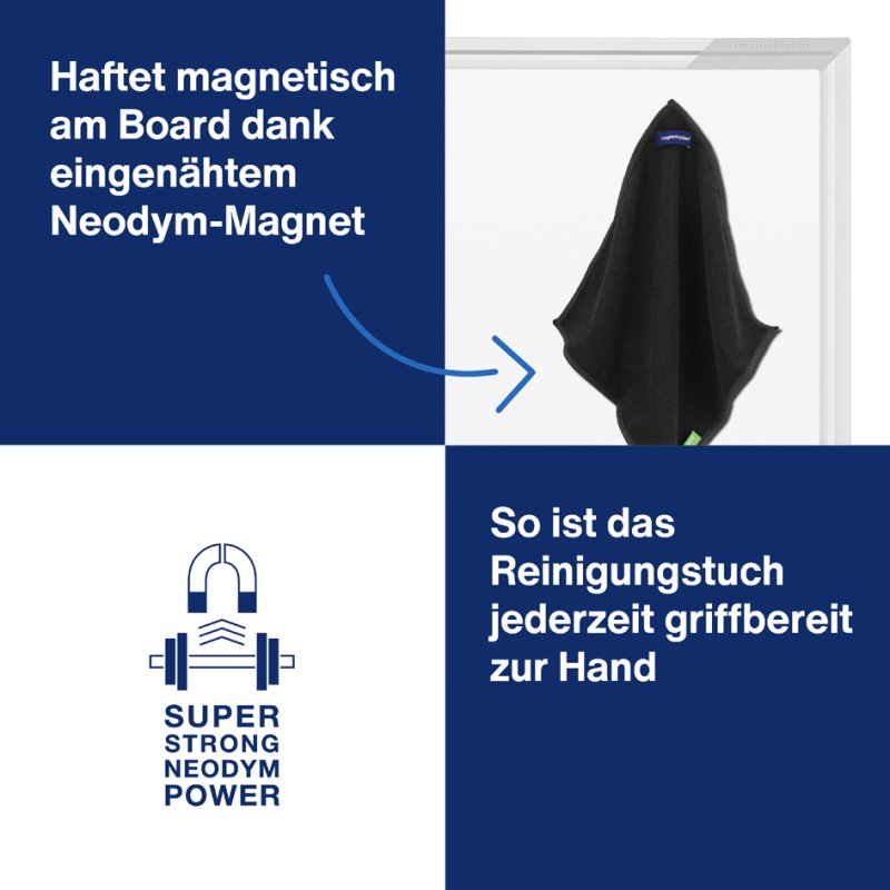 Magnetoplan schoonmaakdoek magnetoCleaner ecoAware zwart