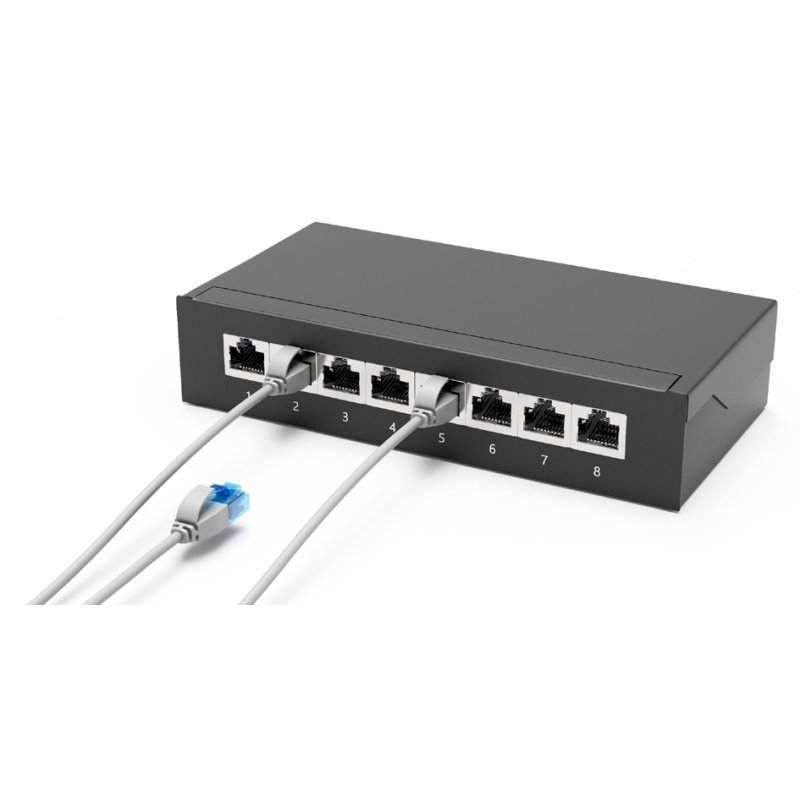 BASIC-S - Patchkabel Cat 6 - Grijs - U/UTP Slim 0,3m