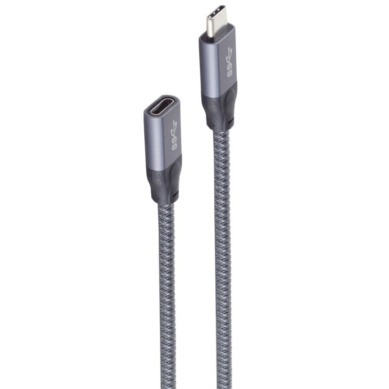 shiverpeaks USB-C kabel USB 3.2 - 1 meter grijs