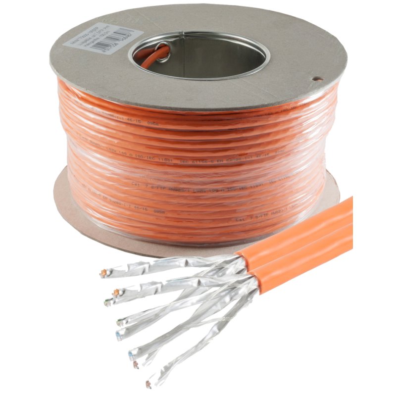 Koude-rilling-toppen basisinstallatie-kabel cat. 7, solide afscherming, 100 meter