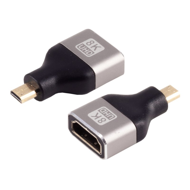 Shiverpeaks HDMI-A naar HDMI-D adapter met 8K ondersteuning