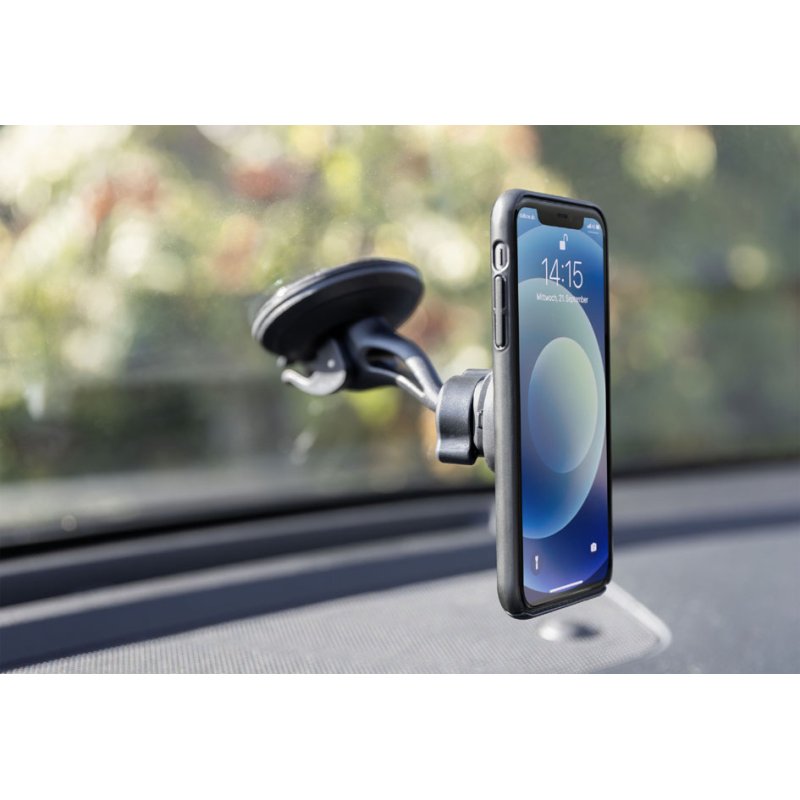 Ansmann autohouder voor smartphone met magnetisch windschermbevestiging.