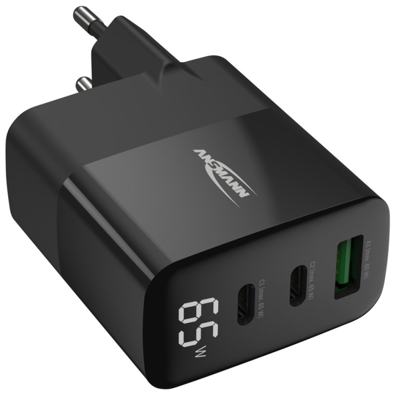 ANSMANN - USB-lader voor stopcontact - 365PD - Kleur: Zwart