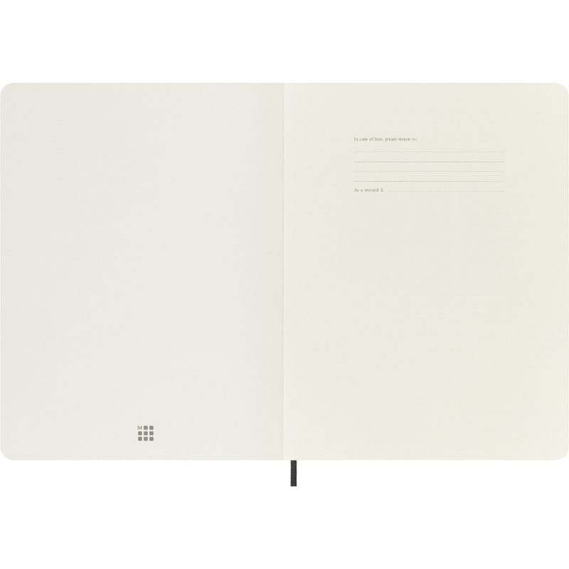 Moleskine notitieboek groot, blanco, softcover, zwart
