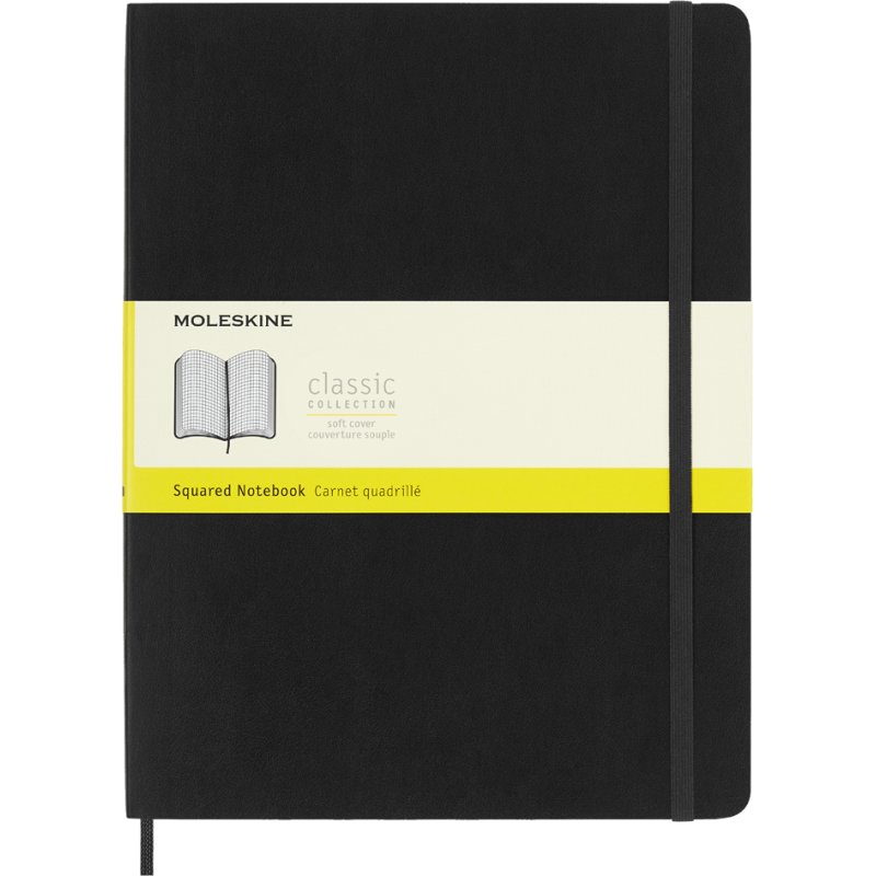 Moleskine notitieboek groot, blanco, softcover, zwart