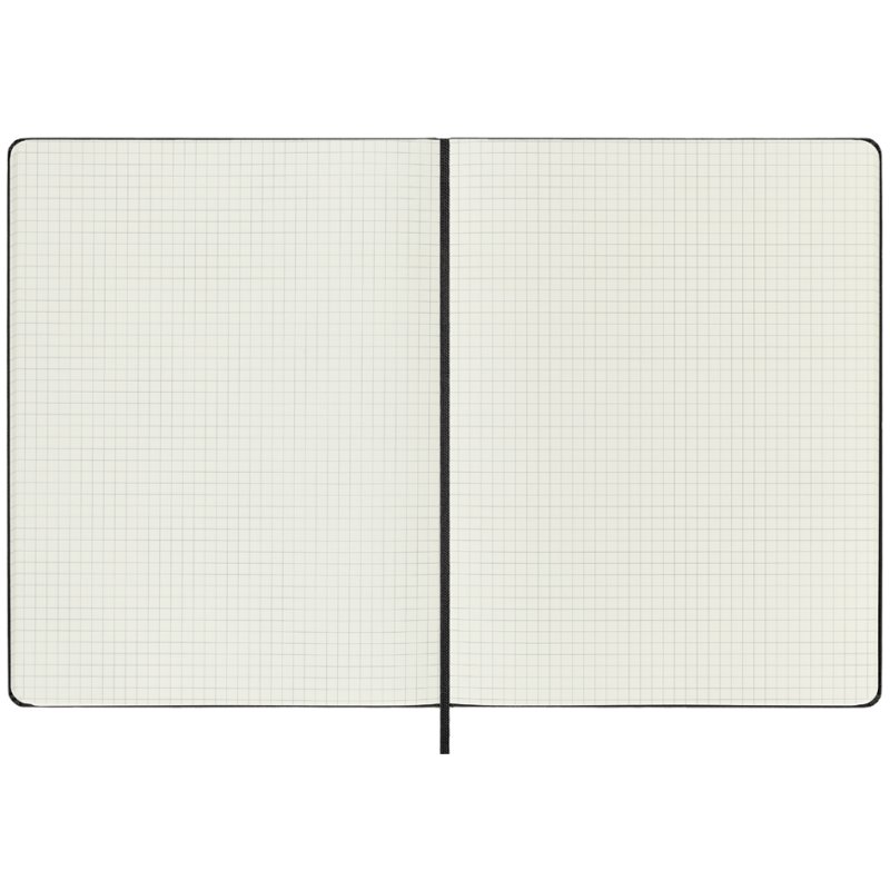Moleskine notitieboek, XL, geruit, harde kaft, zwart