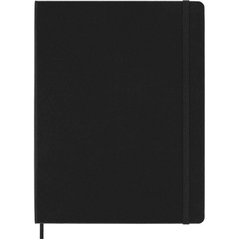 Moleskine notitieboek, XL, geruit, harde kaft, zwart