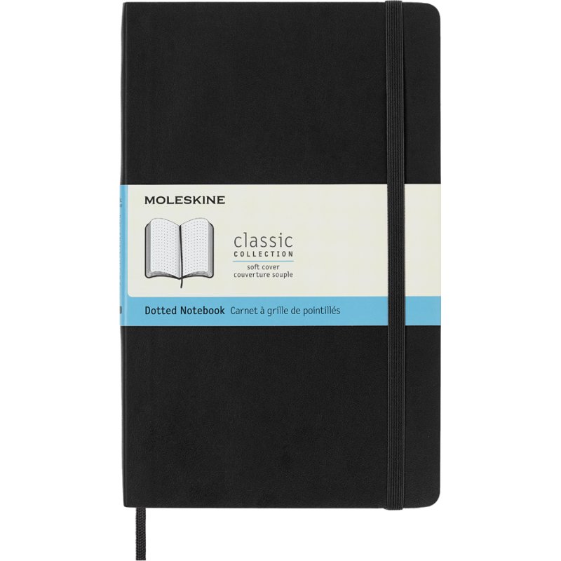 MOLESKINE notitieboek A5 gestippeld zwart softcover