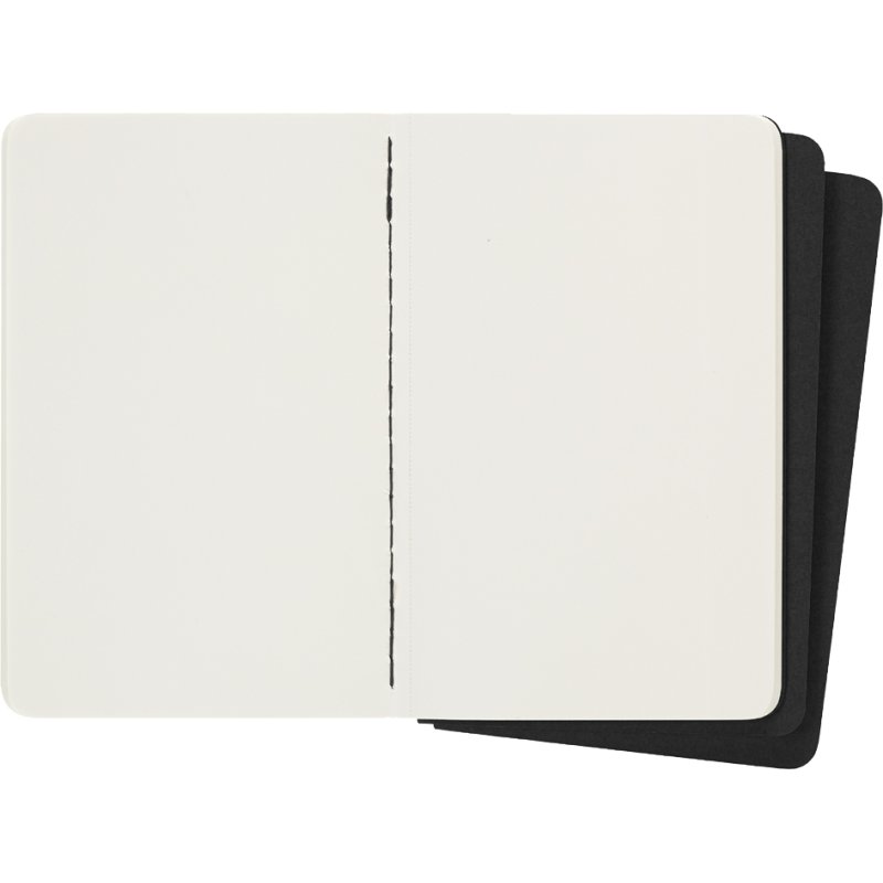 Moleskine notitieboekjes A6 gelinieerd zwart, set van 3 stuks