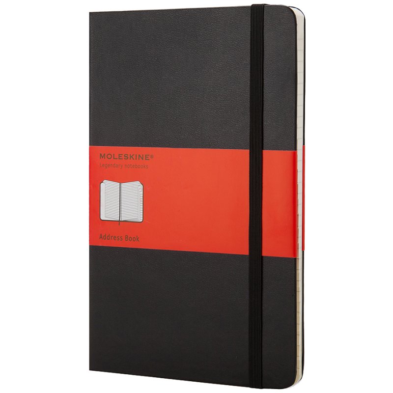 MOLESKINE adresboek P/A6 gelinieerd hardcover zwart