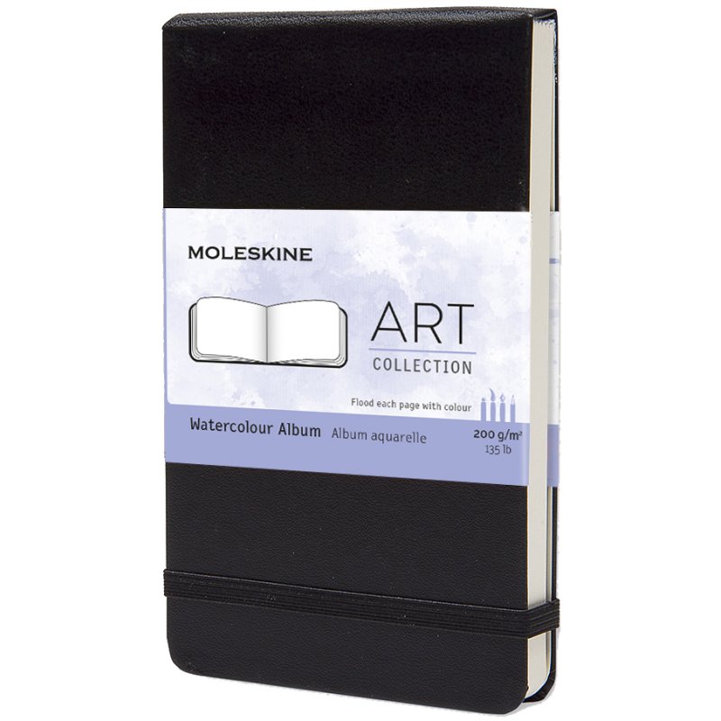 MOLESKINE Aquarelblok A6, 200g/m², hardcover, zwart