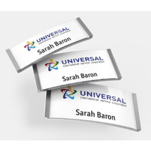 AVERY Zweckform naambordje 70 x 30 mm, zilver, set van 20 stuks