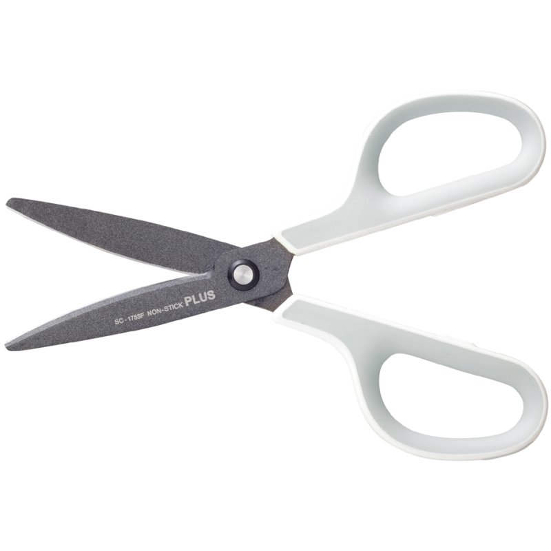 Plus Japan universele schaar FITCUT CURVE fluor grijs/wit