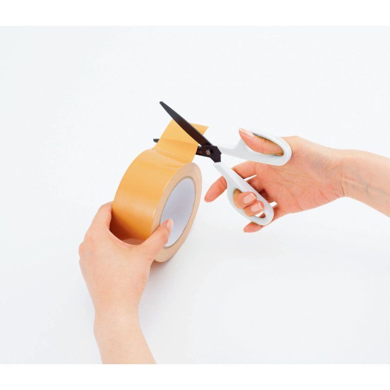 Plus Japan universele schaar FITCUT CURVE fluor grijs/wit