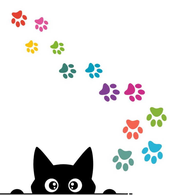 APLI Kids stickers kattenpootjes, kleinverpakking