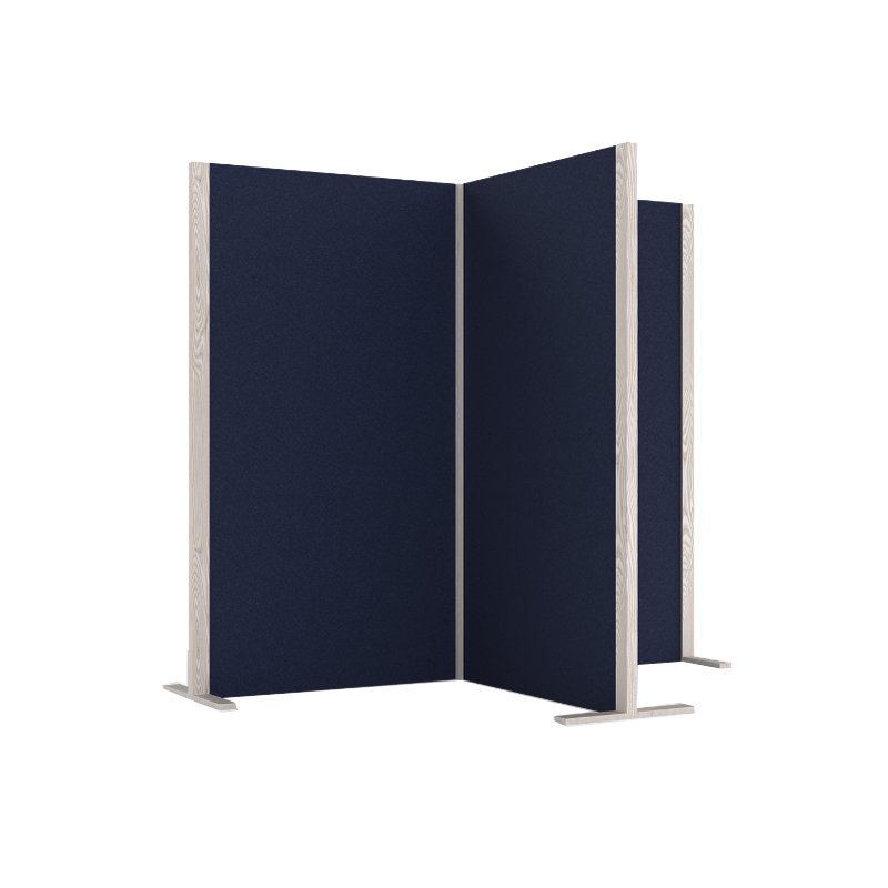 magnetoplan akoestische scheidingswand Wood Series Cube, blauw, 210 x 210 x 180 cm
