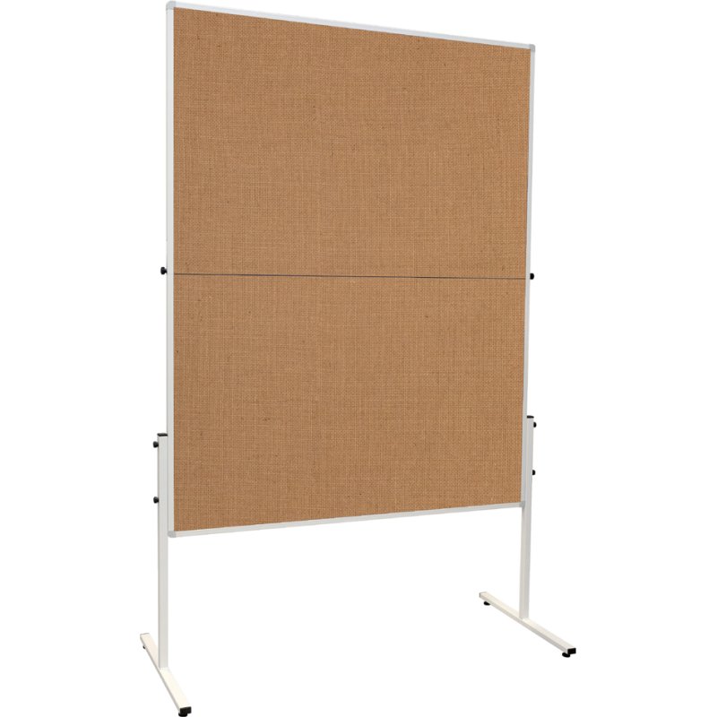 FRANKEN moderatietafel U-Act, inklapbaar, jute oppervlak bruin, 1200 x 1500 mm