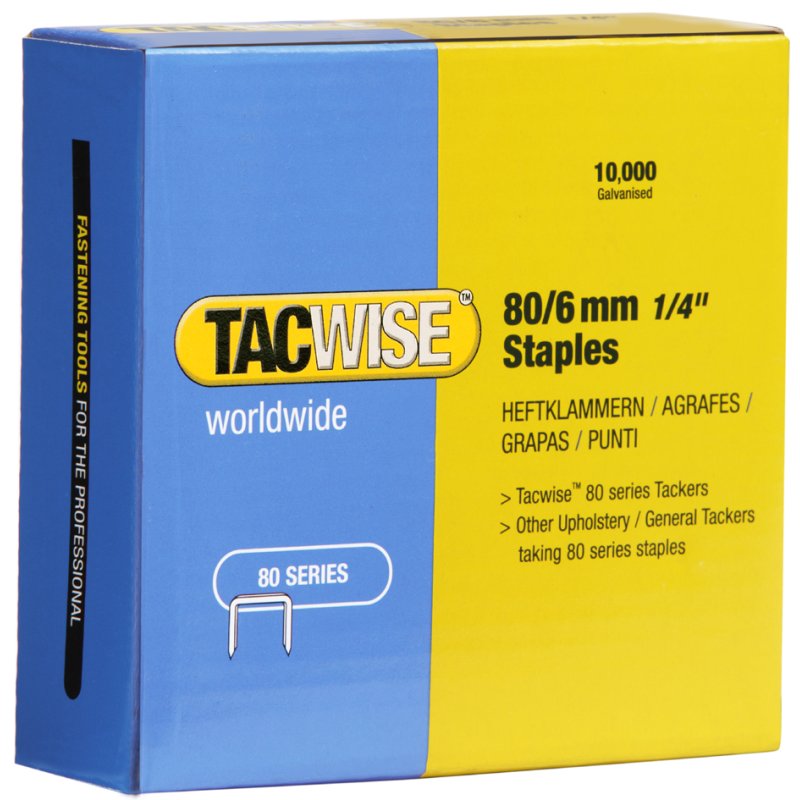 TACWISE nietjes 80/14 mm verzinkt, 10.000 stuks