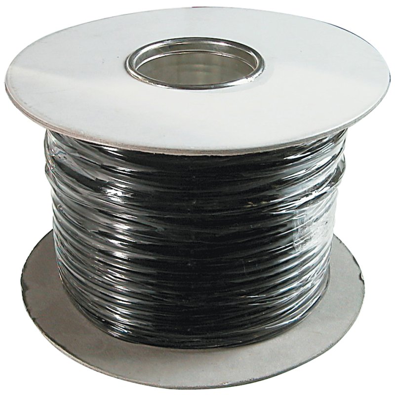 DIGITUS telefoonkabel 6-aderig 100 meter plat zwart