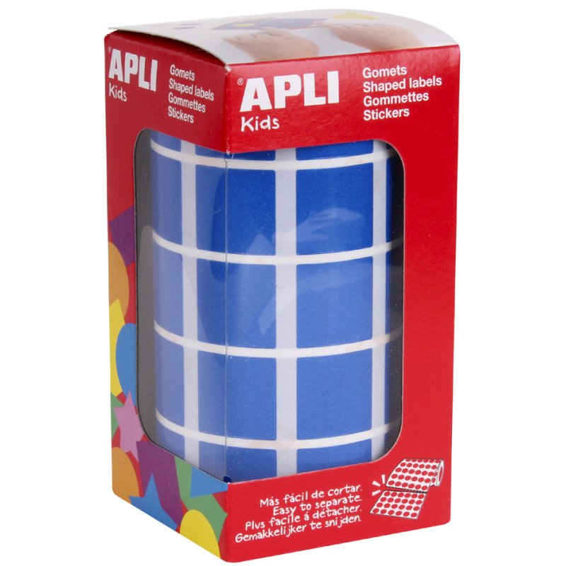 APLI Stickerrol voor Kinderen Vierkant Blauw