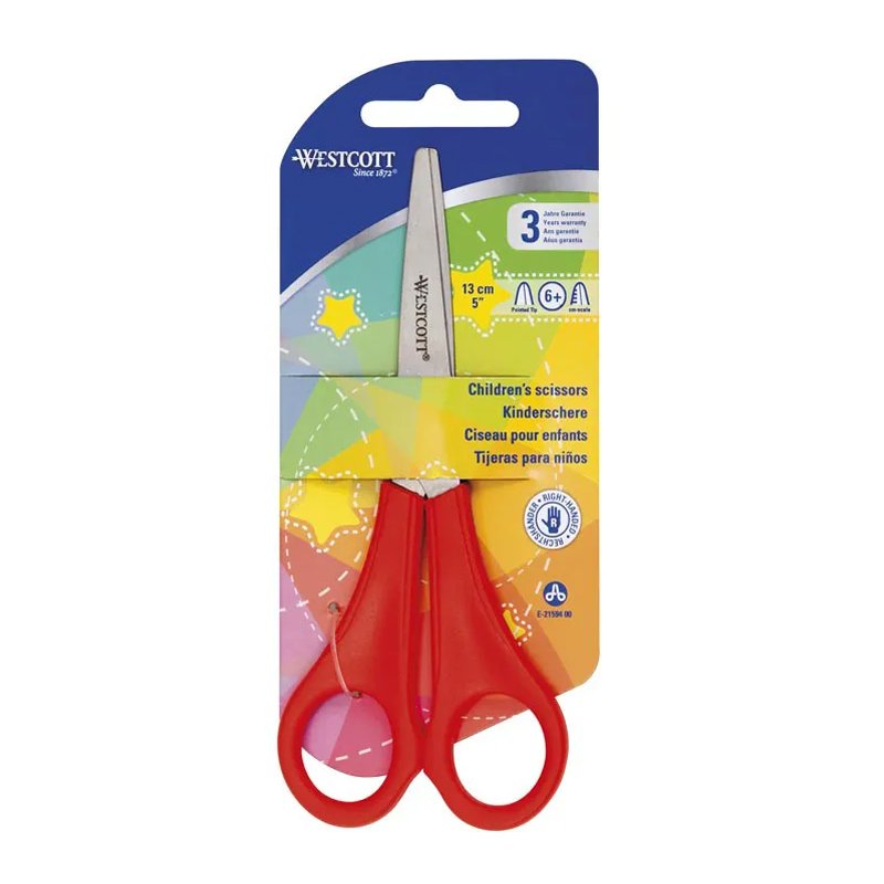 WESTCOTT kinderschaar spits 130 mm rood