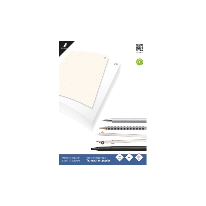 Kangaro transparantpapier blok A3, 24 vel