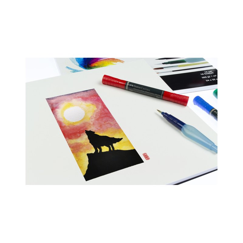 Kangaro Aquarelpapier blok, 240 x 320 mm, 16 vellen