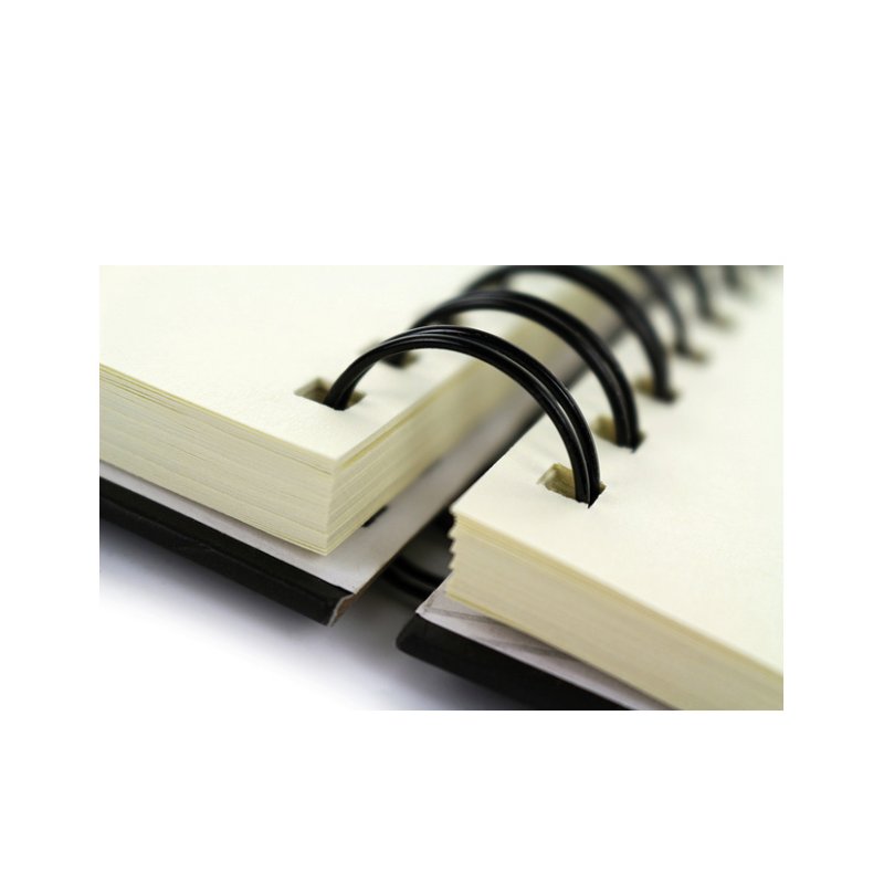 Kangaro spiraal schetsboek A5, 80 vel, zwart hardcover met design