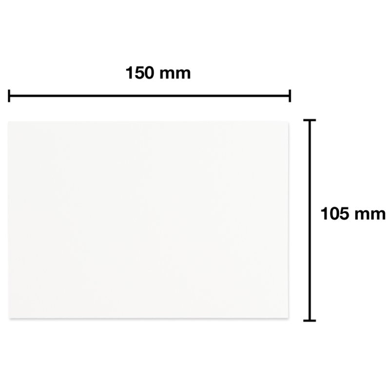 Kangaro briefkaarten, 250 g/m², 105 x 150 mm, wit, 50 stuks