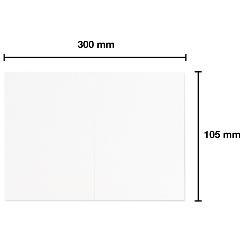 Kangaro dubbelkaarten A6, 105 x 150 mm, 300 g/m², wit, 25 stuks