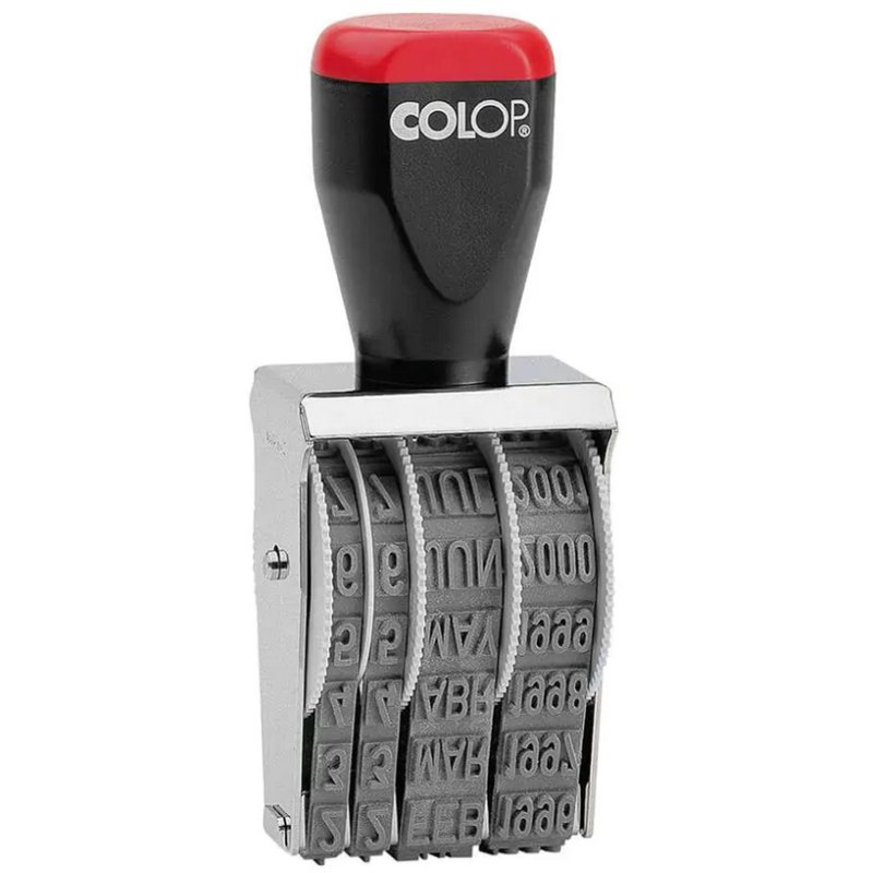 Datumstempel met maanden in letters