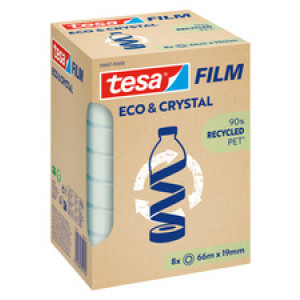 tesa Plakband ECO & CRYSTAL, transparant, 15 mm x 10 m