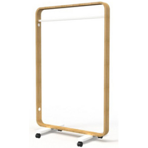 ALBA Kledingwagen mobiel beuken/wit 155cm hoog