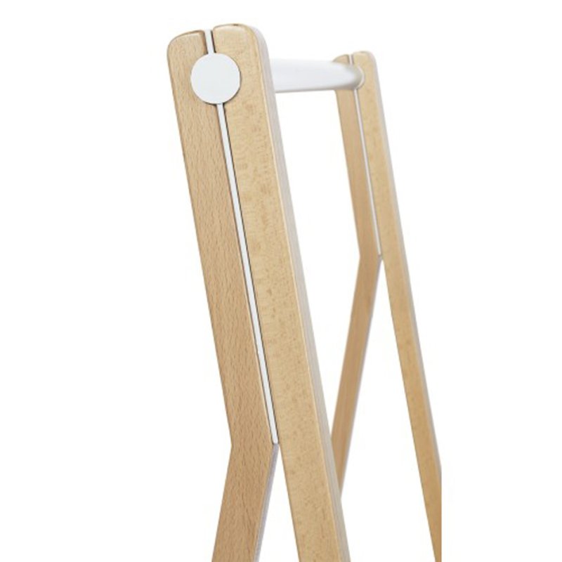 ALBA Garderobenwagen SLEEK mobiel beuken/wit 1490mm hoog