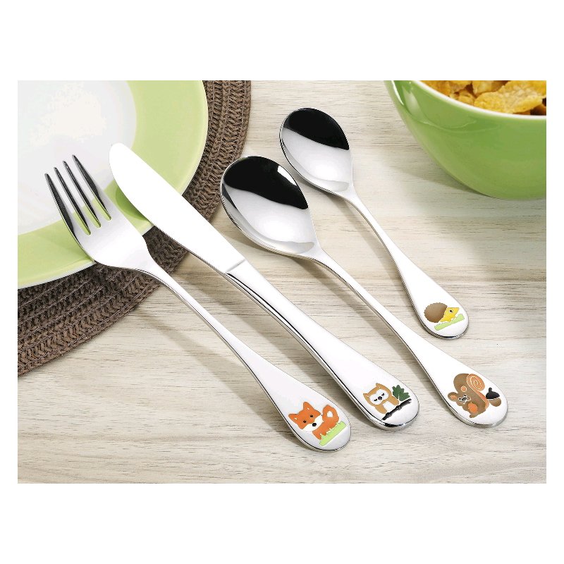 Esmeyer 4-delig kinderbestek Forest, roestvrijstaal 18/10