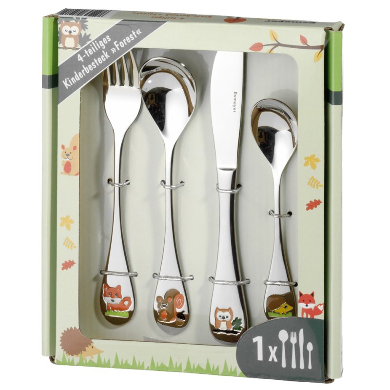 Esmeyer 4-delig kinderbestek Forest, roestvrijstaal 18/10