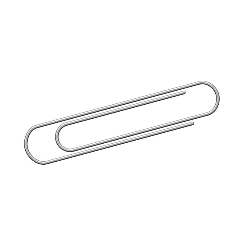Kangaro paperclips verzinkt 50mm zilver
