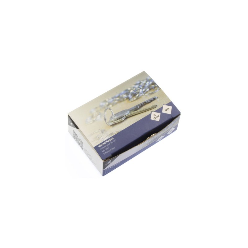 Kangaro sleutelringen metaal 30mm zilver 100 stuks