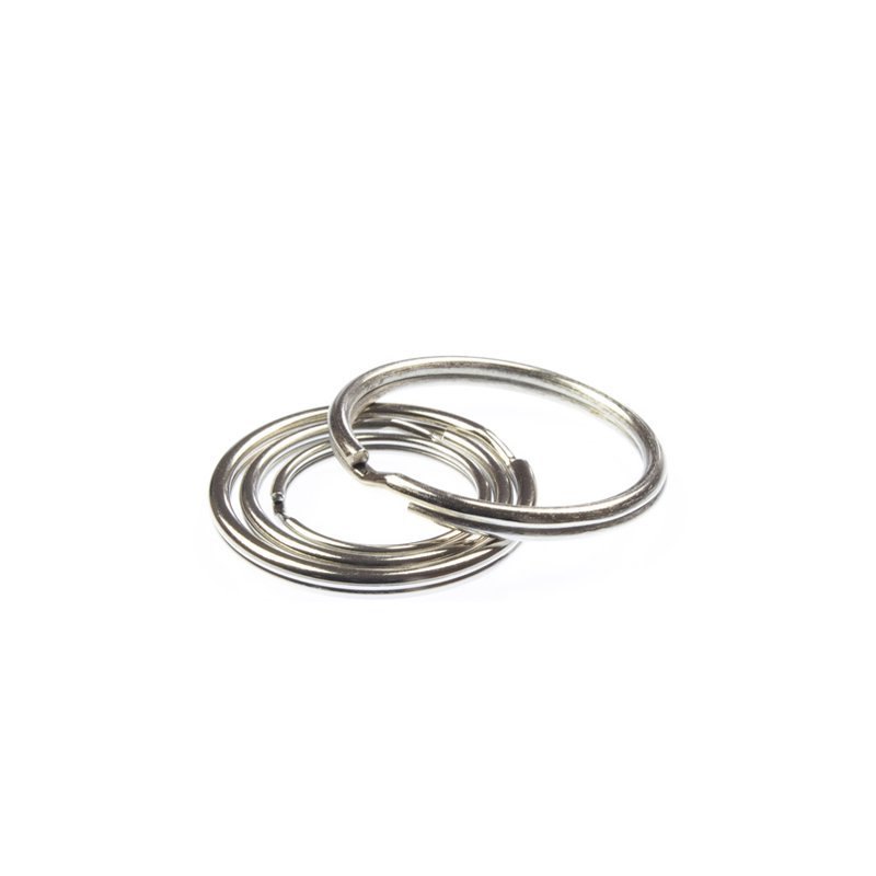 Kangaro sleutelringen metaal 30mm zilver 100 stuks