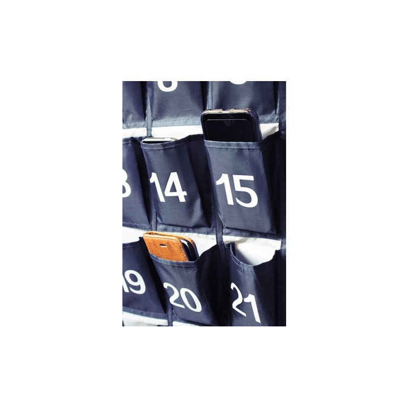 Kangaro smartphone wandorganizer 30 vakken genummerd blauw