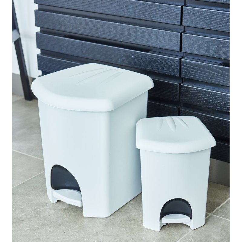 Plast Team pedaalemmer 6 liter zilver met binnenemmer