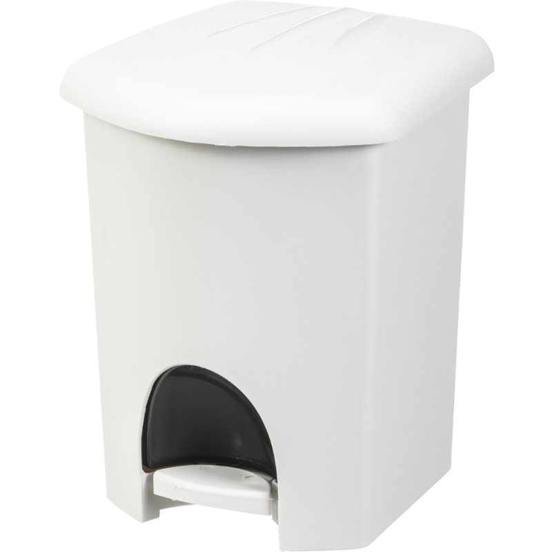 Plast Team pedaalemmer 6 liter zilver met binnenemmer