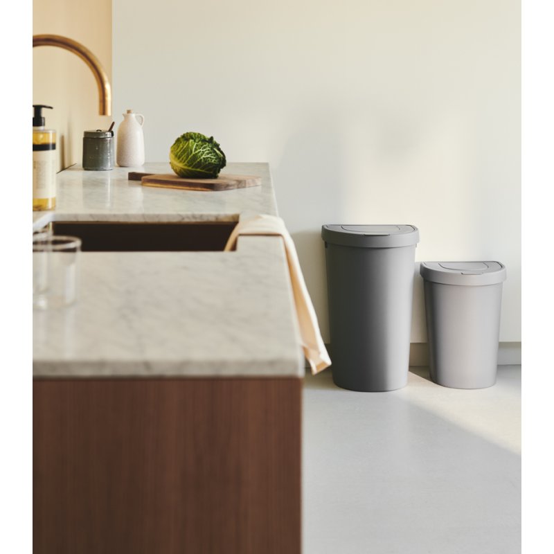 Plast Team afvalbak Seattle wit 10 liter met dubbele deksel