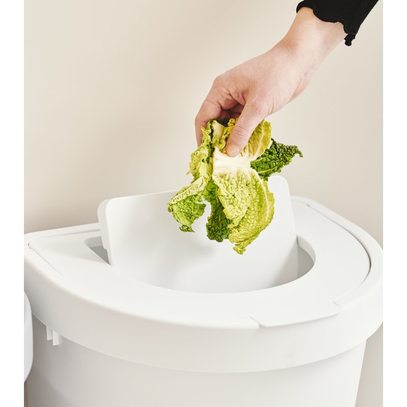 Plast Team afvalbak Seattle wit 10 liter met dubbele deksel