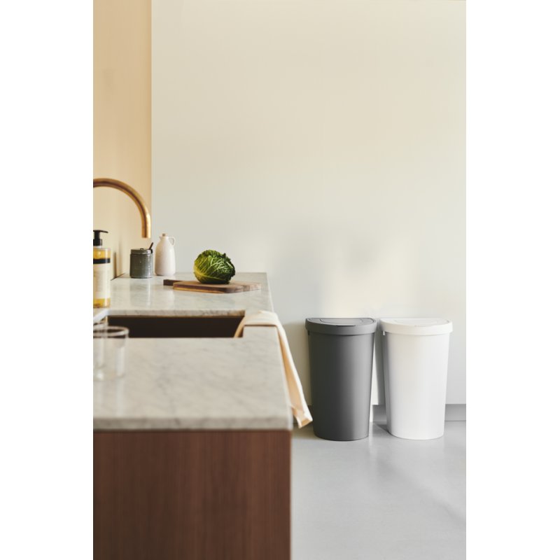 Plast Team afvalbak Seattle 45 liter zilver