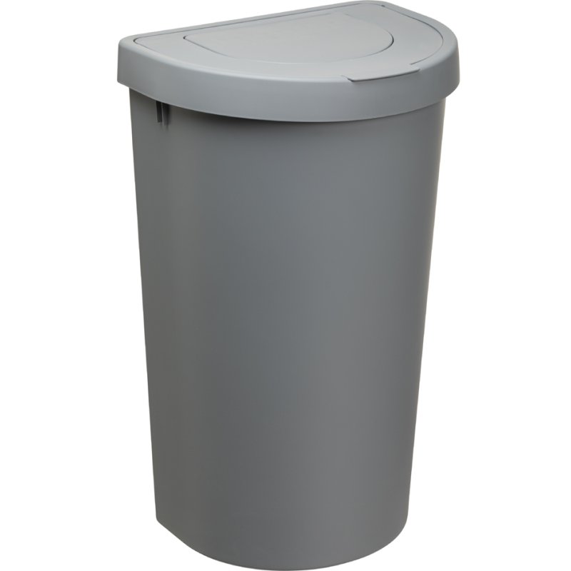 Plast Team afvalbak Seattle 45 liter zilver