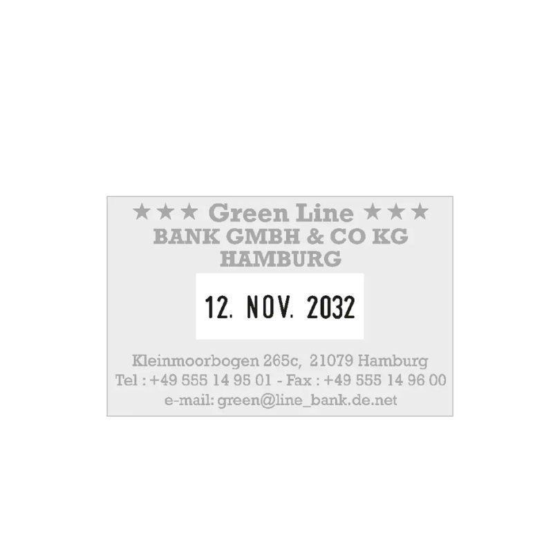 Datumstempel Classic 2660 Groen, zesstregig