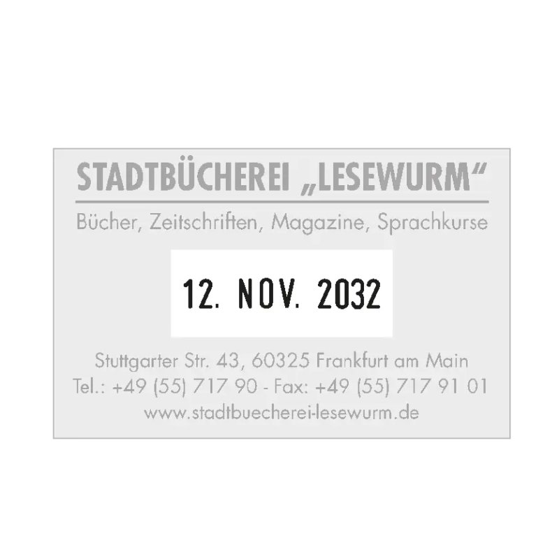 COLOP Datumstempel met 6 regels en bon